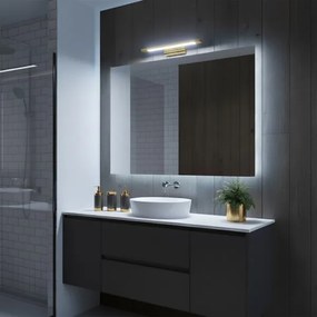 Aplica LED KLIMT pentru oglindă de baie, 8W, 230V, 3000/4000/6000K, 40 cm, IP44, auriu