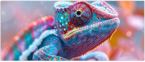 Tablou - Cameleon colorat (120x50 cm)