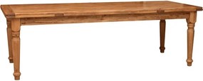 Masa extensibila, L250(380) 100 H80 cm, culoare natur antic, lemn masiv
