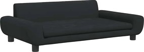 vidaXL Canapea pentru copii, negru, 100x54x33 cm, catifea