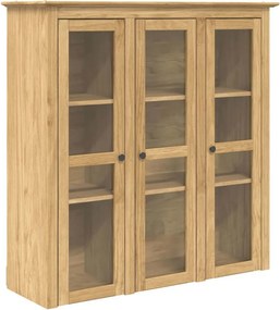 vidaXL Dulap cu uși din sticlă BODO Maro miere 115,5 x 38,5 x 117,7 cm