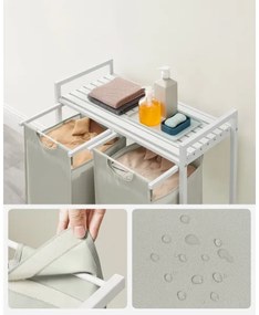 Coș pentru rufe REX alb