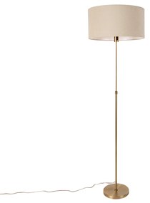 Lampa de podea reglabila bronz cu abajur maro deschis 50 cm - Parte