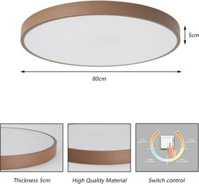 Brilagi - Plafonieră LED POOL LED/100W/230V 3000/4000/6000K 80 cm maro