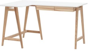 Birou cu blat alb 85x135 cm Luka – Ragaba