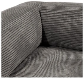 Fotoliu bean bag maro cu tapițerie din catifea reiată MooG – SLOWDOWN