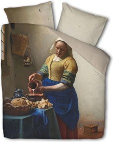 Lenjerie de pat din satin de bumbac VERMEER ART COLLECTION Dimensiune lenjerie de pat: 60 x 70 cm | 140 x 200 cm