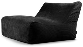 Fotoliu bean bag negru cu tapițerie din catifea reiată Sofa Lounge – SLOWDOWN