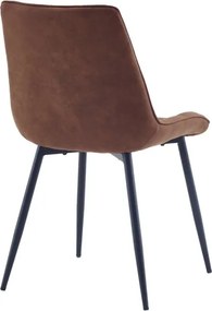 Set de 4 scaune ROADSTAR microfibra cognac