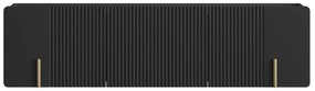 Dulap TV Malmi 150 cm suspendată - negru mat / auriu