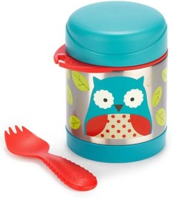 Recipient termoizolant cu lingură/furculiță Skip Hop ZOO 325 ml bufniță