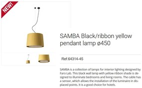 Lustra / Pendul modern design elegant SAMBA 45cm galben 64314-45