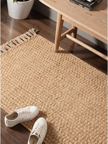 Covor tip traversă în culoare naturală reversibil/țesut manual din iută 80x200 cm Fjord – Hanse Home