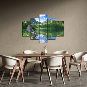 Tablou cu lac în munții Tatra (150x105 cm)
