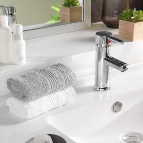 Prosop gri deschis din bumbac din frotir 30x50 cm Tendresse – douceur d'intérieur