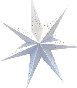 Stea de hartie pentru Craciun cu sapte colturi STARION 60 cm, alba