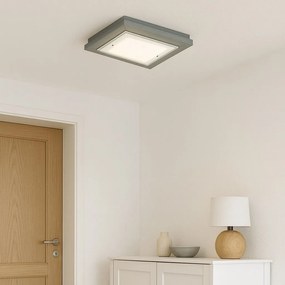 Plafoniera din lemn si sticla TABOR 32x32cm, night sage