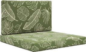 vidaXL Perna pentru canapea de exterior 2 pcs Design cu frunze