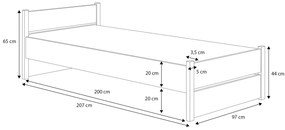 Pat pentru copii 200x90 cm. 1052340