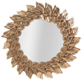 Oglinda decorativa aramie cu rama din metal, ∅ 73 cm, Petal Mauro Ferretti