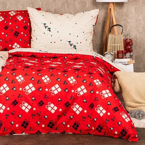 Lenjerie de pat bumbac de Crăciun 4Home Christmas joy joy, 140 x 220 cm, 70 x 90 cm