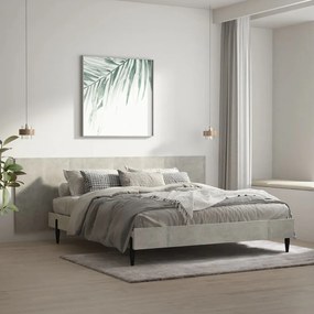 811056 vidaXL Tăblie de pat/ perete, gri beton, 240x1,5x80 cm, lemn prelucrat