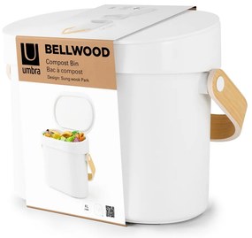 Recipient pentru deșeuri compostabile alb 4 l Bellwood – Umbra