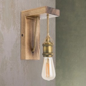 Aplica de perete stil vintage lemn / sfoara / metal antique Bassena