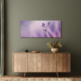 Tablou - Fluturi mov (120x50 cm)