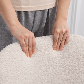 HOMCOM Set de 2 scaune pentru sufragerie, scaune de bucătărie tapițate, picioare din lemn de hevea, 46,5 x 52 x 80 cm, crem | Aosom Romania