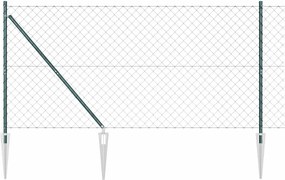 vidaXL Stâlp de gard. Verde 10 x 1,4 m (plasă de 40 x 40 mm)