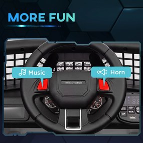 AIYAPLAY Mașină Electrică pentru Copii 3-6 Ani Off-road 12V cu Telecomandă Alb | Aosom Romania