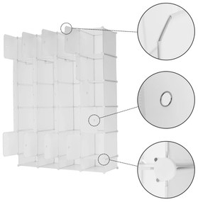 Dulap multifunctional modular, alb, ZAFOD