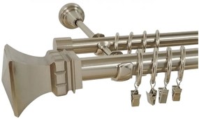 Galerie dubla VERONA 25/19 - INOX (Alege marime: 240 cm)