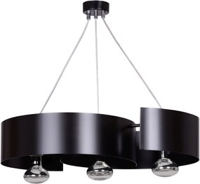 Emibig Vixon lampă suspendată 3x60 W negru-crom 284/3