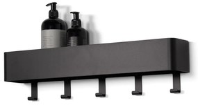 Raft pentru baie negru de montat pe perete din oțel Multi – Spinder Design