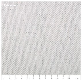 Pat matrimonial crem tapițat cu spațiu de depozitare cu somieră 200x200 cm Lupine – Micadoni