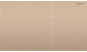 Clapeta de actionare cu 2 volume, rosu auriu periat, Geberit Sigma70 Rosu auriu