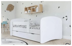 Pat de o persoană 80 cm Carecen (alb) (cu somieră) (cu sp. depozitare). 1116279