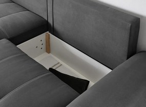 Coltar extensibil, Alvi, cu sezlong interschimbabil, 267 x 91 x 185 cm, antracit
