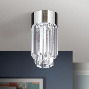 Plafoniera cu cristal K9 design elegant PRISM crom