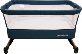 Patut copii transformabil in balansoar bebe Baby Care™ Babies , design modern, Co-Sleeper ,dimensiuni 84X78X50 cm, 7 trepte de inaltime, saltea