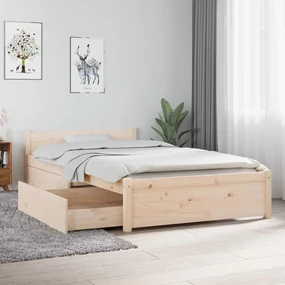 3103478 vidaXL Cadru de pat cu sertare Single 3FT, 90x190 cm