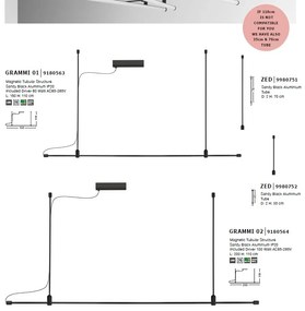 Accesoriu, Corp de iluminat pentru sistemul magnetic GRAMMI 01, Zeon 38W L-150cm NVL-9028838