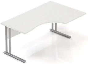 Masa ergonomica Visio 160 x 100 cm, dreapta, alb