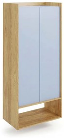 Dulap modular Mobius 2D natur/albastru – H179 cm