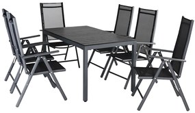 Deuba Set de grădină Bern 1+6 din aluminiu - antracit WPC