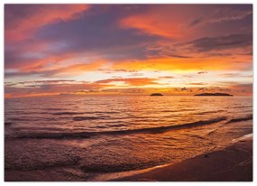 Tablou pe sticlă - Apus de soare (70x50 cm)