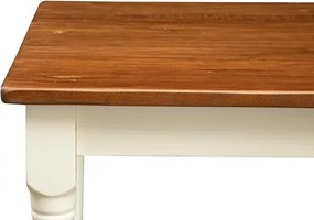 Masa fixa, L80 80 H78 cm, culoare nuc alb antic, Lemn Masiv