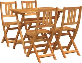 vidaXL Set Bistro de Grădină 5 pcs Maro Lemn Solid de Acacia